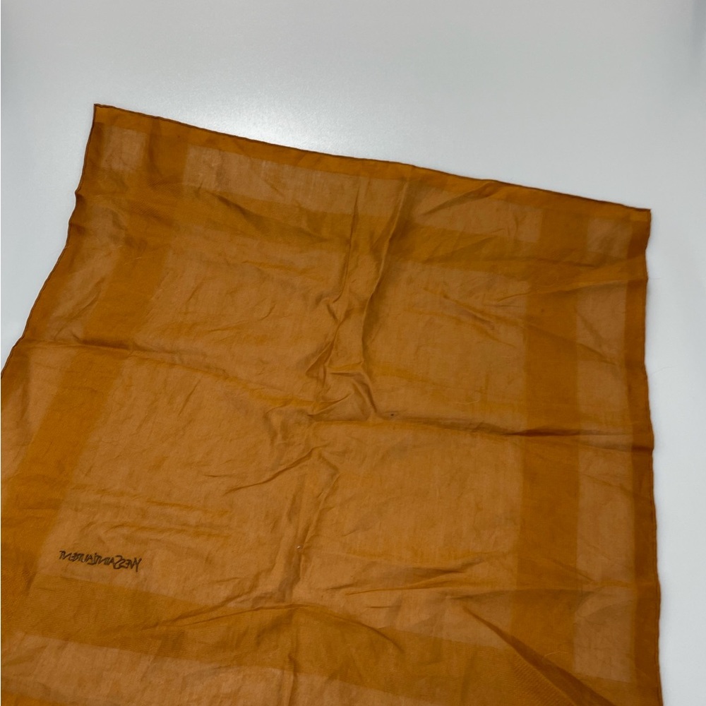 YSL Yves Saint Laurent Silk Hanker-chief Square Orange - Picture 5 of 5